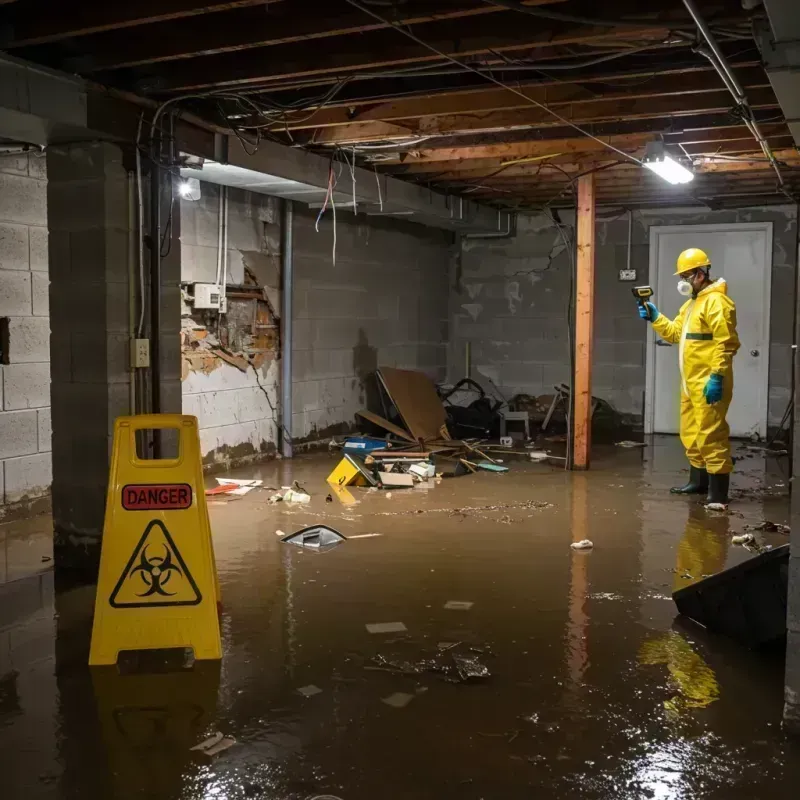 Flooded Basement Electrical Hazard in Sandy, PA Property